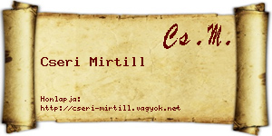Cseri Mirtill névjegykártya